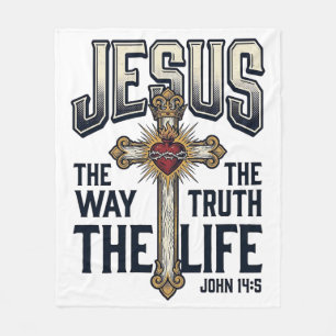 Cobertor De Velo Jesus O Caminho A Verdade A Vida Camiseta Cristã