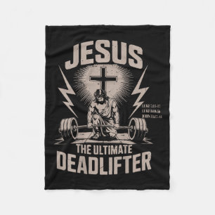 Cobertor De Velo Jesus O Levantador de Peso Definitivo Camiseta Cri