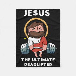 Cobertor De Velo Jesus, O Último Deadlifador Engraçado Jesus Lavou