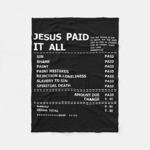Cobertor De Velo Jesus Pagou-Lhe Toda A Bíblia Cristã Cruzada Deus