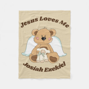 Cobertor De Velo Jesus Personalizado Me Ama Fleece Blanket