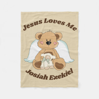 Cobertor De Velo Jesus Personalizado Me Ama Fleece Blanket