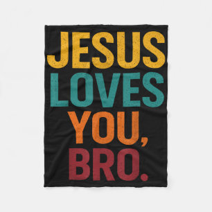 Cobertor De Velo Jesus Te Ama Bro Crianças Cristãs Engraçadas