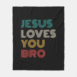 Cobertor De Velo Jesus Te Ama Irmão, Faith Cristã Engraçado Retro