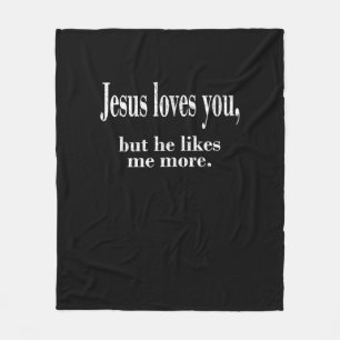 Cobertor De Velo Jesus Te Ama, Mas Ele Gosta Mais de Mim Brincadeir
