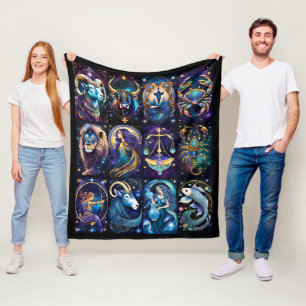 Cobertor De Velo Jewel Galaxy Zodiac
