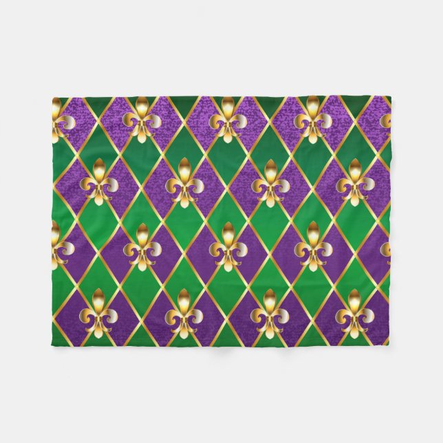 Cobertor De Velo Jewelry Background Mardi Gras (Frente (Horizontal))