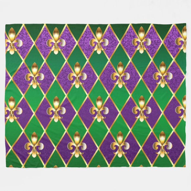 Cobertor De Velo Jewelry Background Mardi Gras (Frente (Horizontal))