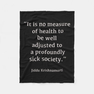 Cobertor De Velo Jiddu Krishnamurti - Sociedade Doente - Filosofia
