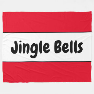Cobertor De Velo JINGLE BALLS Vermelhos Brilhos Vermelhos com Texto