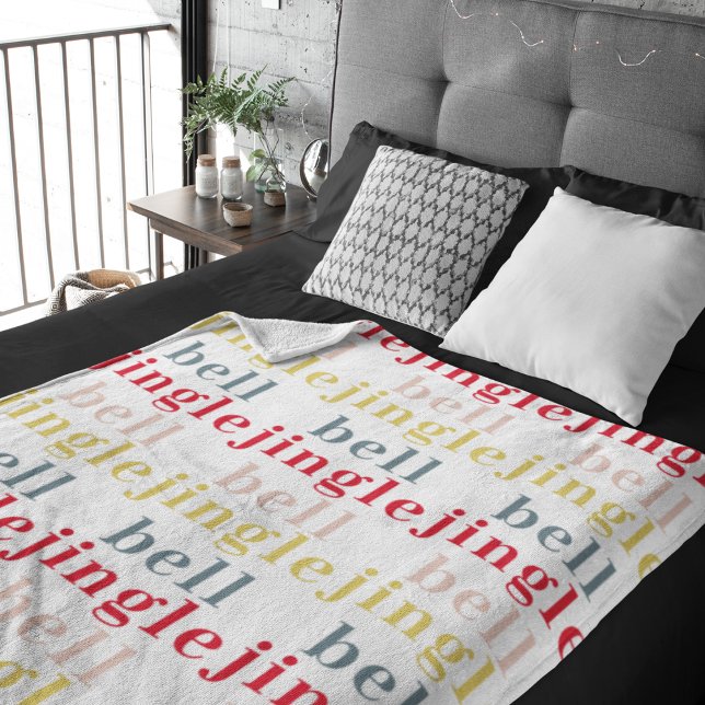 Cobertor De Velo Jingle Bell Bell Colorida Moderna (Criador carregado)