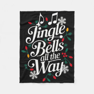 Cobertor De Velo Jingle Bells Festivos Gra De Natal