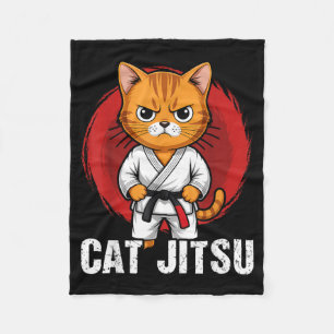 Cobertor De Velo Jiu Jitsu Gato Kawaii BJJ ou Grappling MMA engraça