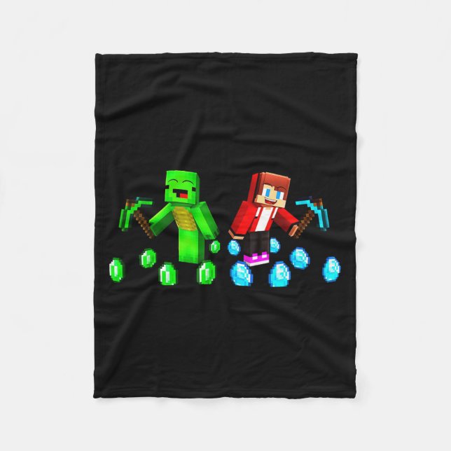 Cobertor De Velo Jj And Mikey Happy Birthday  (Frente)