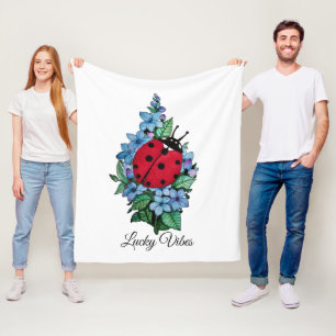 Cobertor De Velo Joaninha bonito da aguarela com as flores