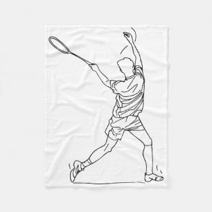 Cobertor De Velo Jogador De Badminton Desenhando O Jogo Do Shuttle