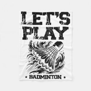 Cobertor De Velo Jogador de Badminton Engraçado Design 23