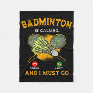 Cobertor De Velo Jogador de Badminton Racquet Lover desportista Ath