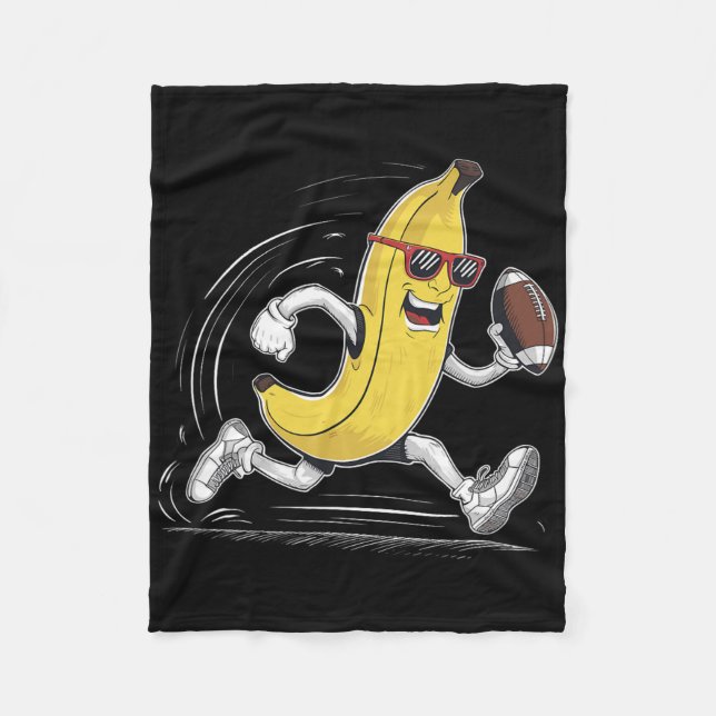 Cobertor De Velo Jogador de Bananas Fruta Esporte Cuja Banana Ameri (Frente)