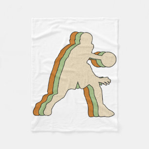 Cobertor De Velo Jogador de Basquete Vintage - Arte de Drible Movim