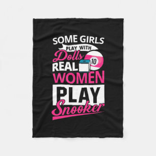 Cobertor De Velo Jogador de Bilhar Mulher Real Joga Snooker