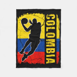 Cobertor De Velo Jogador de Bysketbyll Colombiano Bandeira Bysketby