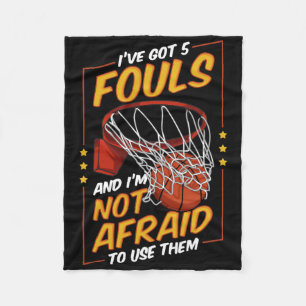 Cobertor De Velo Jogador de Bysketbyll Divertido 5 Fouls Defensor S