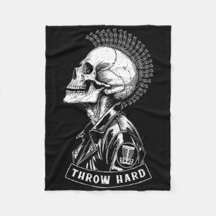 Cobertor De Velo Jogador de Disco Golfe Punk Rock Caveira Mohawk Ar