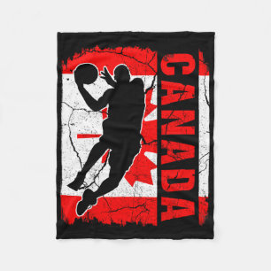 Cobertor De Velo Jogador de disquetbyll canadense Flag Bysketbyll