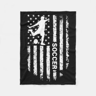 Cobertor De Velo Jogador de Futebol com Bandeira Americana Patriota