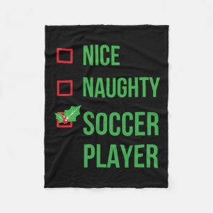 Cobertor De Velo Jogador de futebol Engraçado Pajama Natal