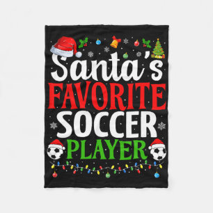 Cobertor De Velo Jogador de futebol favorito do Papai noel Xmas, Na