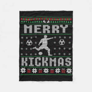 Cobertor De Velo Jogador de Futebol Feliz Kickmas Suéter Feio de Na