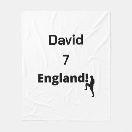 Cobertor De Velo Jogador de futebol inglês personalizável