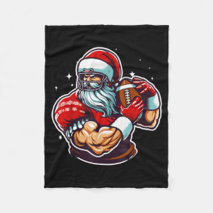 Cobertor De Velo Jogador de Futebol Papai Noel Natal Pijama Diverti