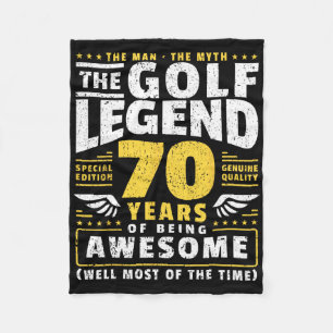 Cobertor De Velo Jogador de Golfe de Aniversário de 70 70 Anos