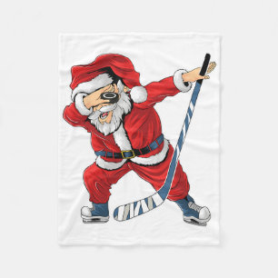 Cobertor De Velo Jogador de hóquei no gelo fazendo dabbing Papai No