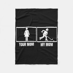 Cobertor De Velo Jogador de Hóquei Sua Mãe Minha Mãe Filha Filho En