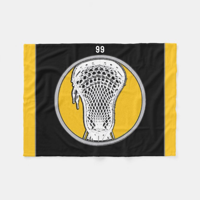 Cobertor De Velo Jogador de Lacrosse (Frente (Horizontal))