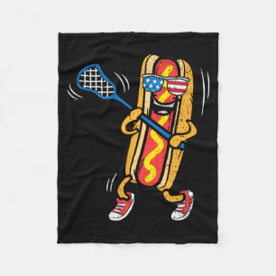 Cobertor De Velo Jogador de Lacrosse com Cachorro-Quente Esporte 4