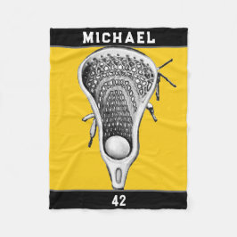 Cobertor De Velo Jogador de Lacrosse Personalizado