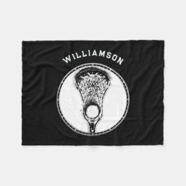 Cobertor De Velo Jogador de Lacrosse Personalizado