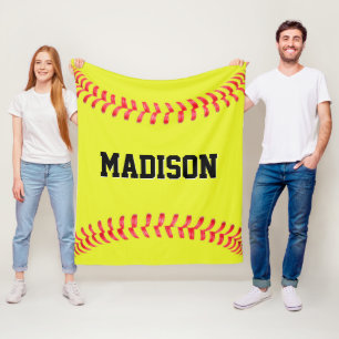 Cobertor De Velo Jogador de Softball Fastpitch / Nome da Equipe Per