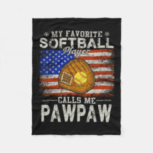 Cobertor De Velo Jogador de Softball Favorito Me Chama De Softball 