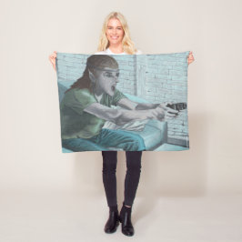 Cobertor De Velo Jogador de Vídeo do Elf Fantasy Art Fleece Blanket