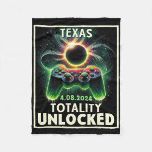 Cobertor De Velo Jogador de Vídeo do Texas 2024 Total Solar Eclipse
