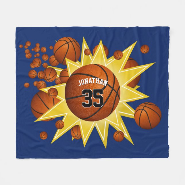 Cobertor De Velo jogador esportivo jogador de basquete explodiu men (Frente (Horizontal))