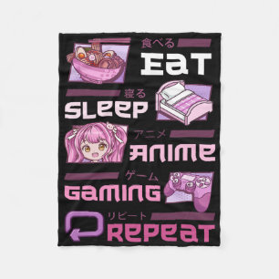 Cobertor De Velo Jogador Jogos de Vídeo Divertidos Anime Comer Dorm