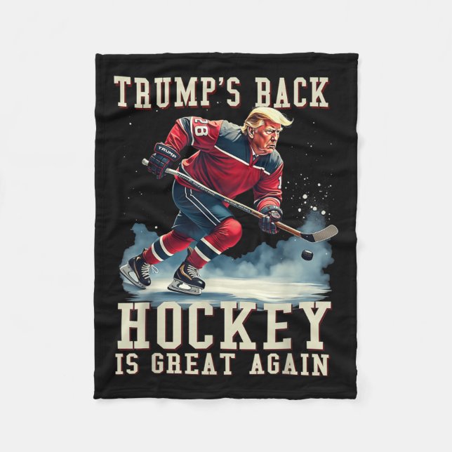 Cobertor De Velo Jogador Legal de Hóquei no Hóquei no Gelo (Frente)