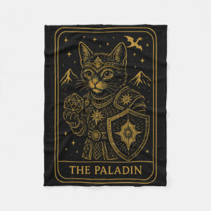 Cobertor De Velo Jogador Rpg Paladino D20 Dados Nerdy Geek Gato Hom